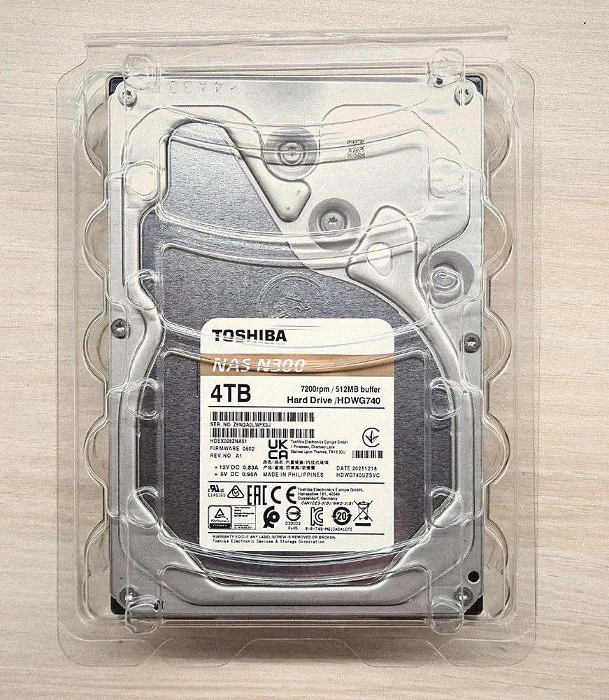 Toshiba N300 4TB 7200RPM 512MB SATA 3.5-Inch NAS Internal HDD