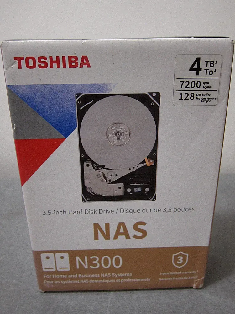 Toshiba N300 4TB 7200RPM 512MB SATA 3.5-Inch NAS Internal HDD - NEW/SEALED