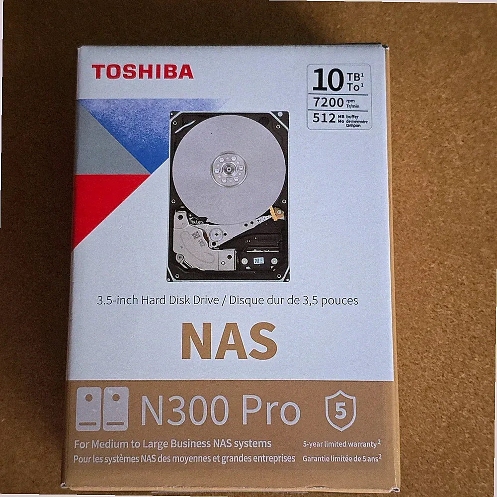 Toshiba N300 Pro 10TB NAS Hard Drive SATA 3 6Gb/s 7200 RPM 512MB Cache *NEW*