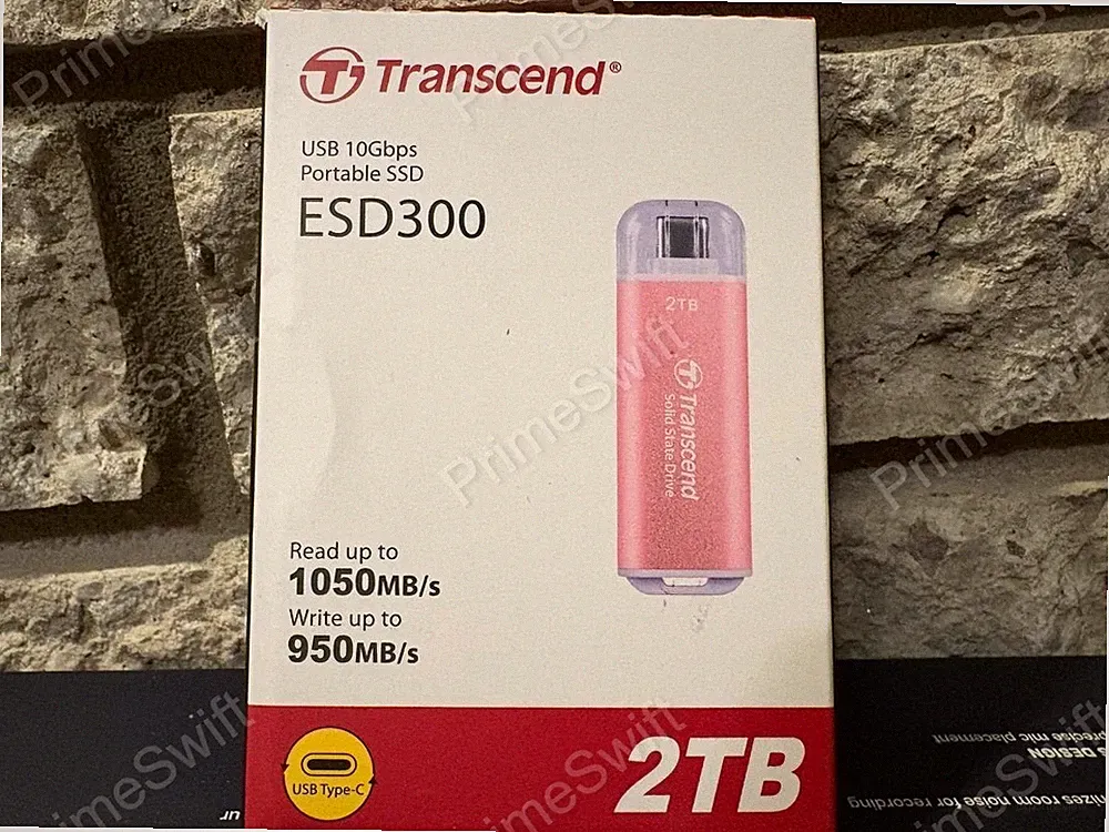 Transcend ESD300 2TB Portable SSD USB-C 10Gbps 1050MB/s External SSD Pink - NEW