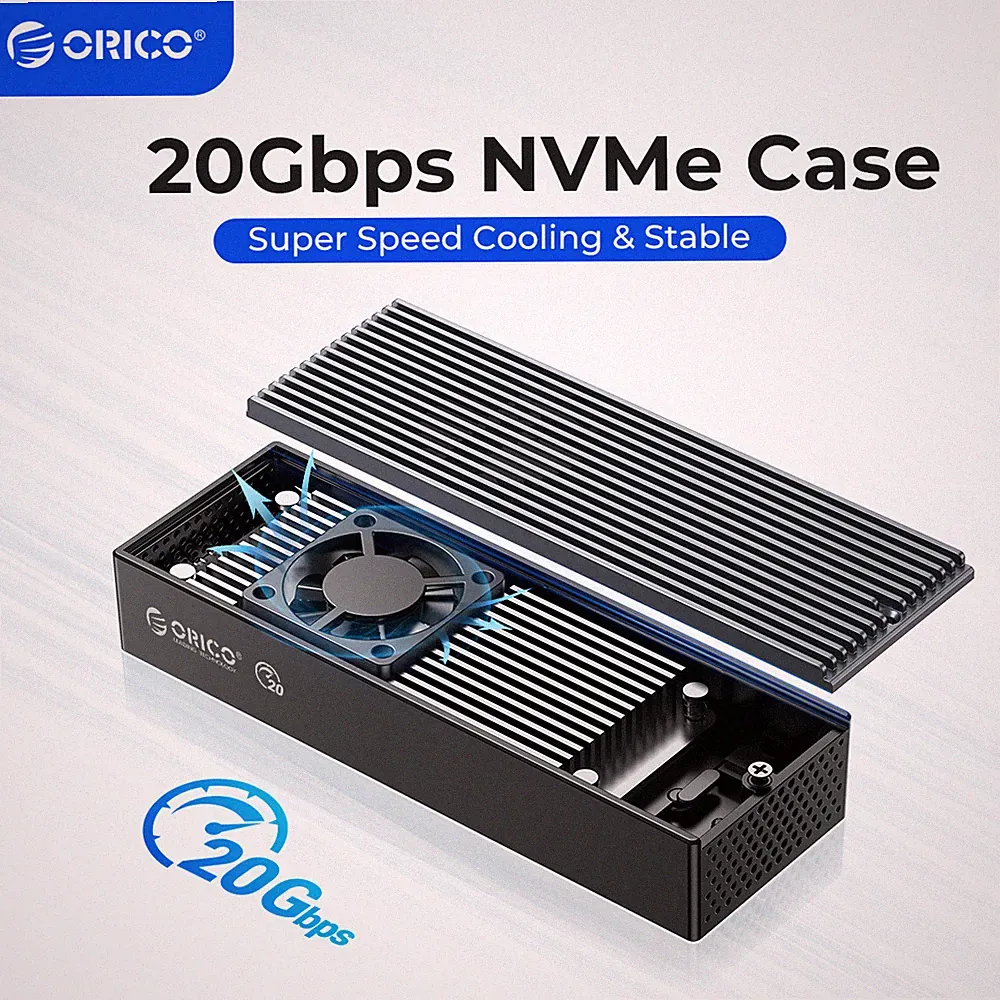 Type-C M-Key 20Gbps M.2 NVMe SSD Enclosure Adapter USB3.2 Gen2 to SSD NVMe