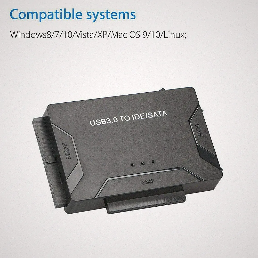 Ultra Recovery Converter USB3.0 - SATA/IDE Hard-Drive HDD SSD Cable Disk Adapter