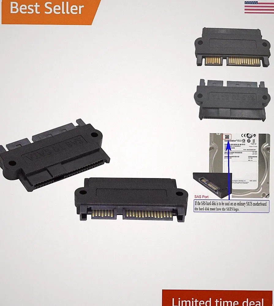Universal SAS Adapter - Connect SAS HDD to SATA Controller - 5Gbps - 22 - 1Pack