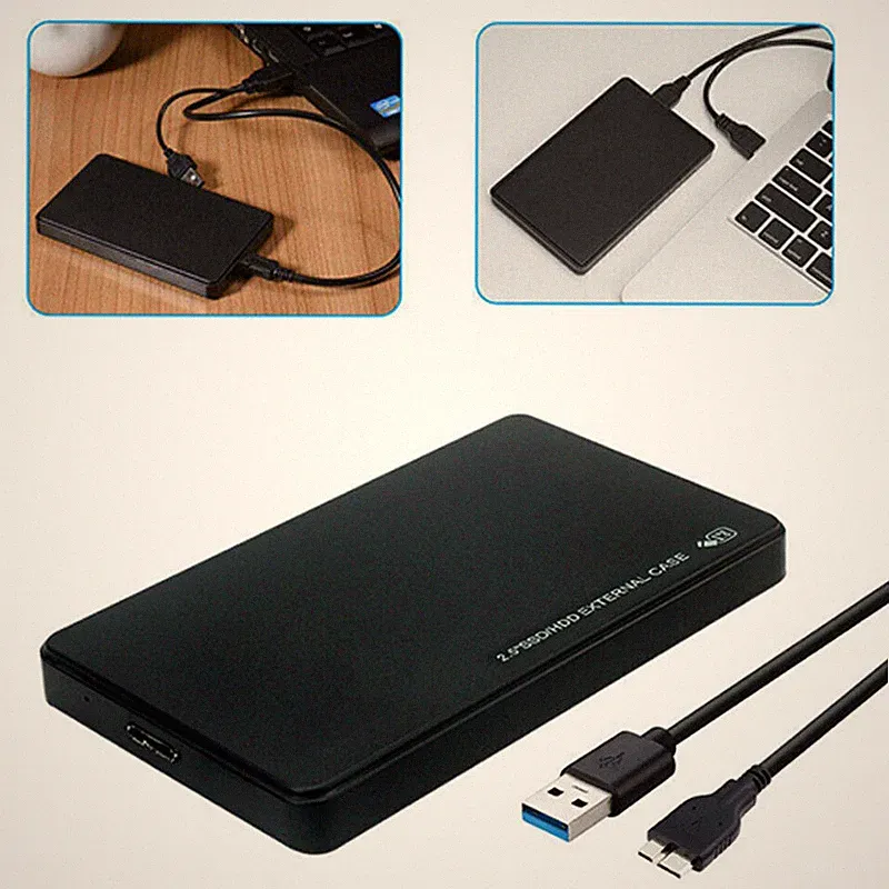 USB 3.0 SATA SSD External Hard Drive Portable Desktop Mobile Hard Disk Case