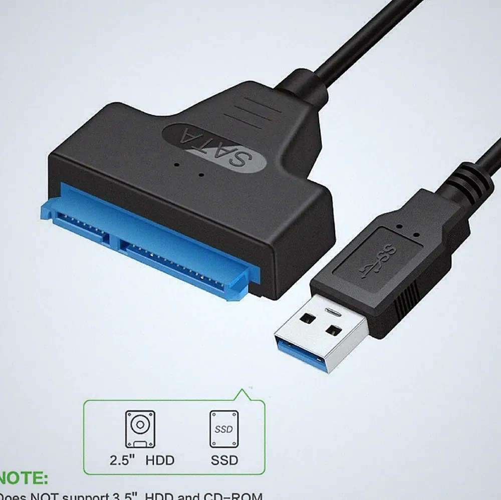 USB 3.0 to 2.5" SATA III Hard Drive Adapter UASP SATA to USB3.0 CABLE Converter