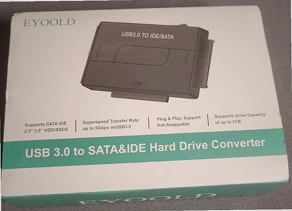 USB 3.0 to IDE/SATA Hard Drive Adapter, EYOOLD External Hard Drive Reader Ultra
