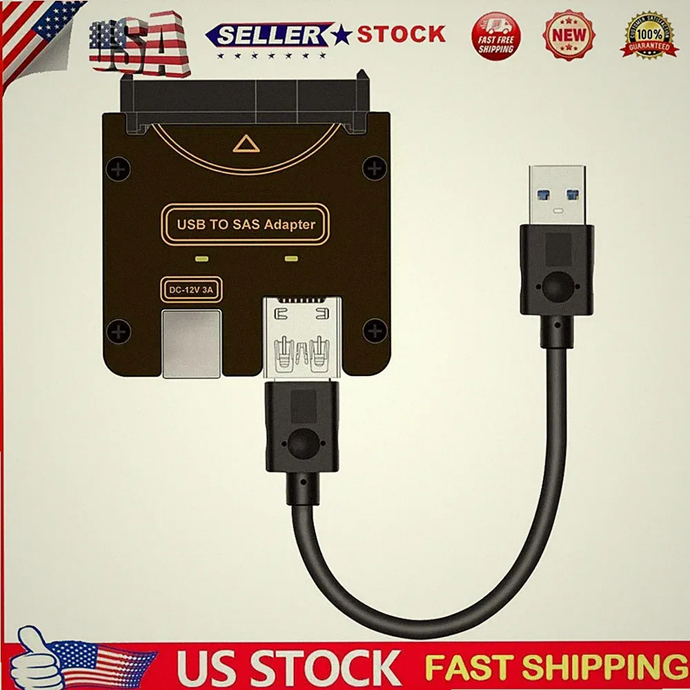 USB 3.0 to SAS Adapter for SFF-8482 SAS Hard Disks to USB 3.0 Converter AdapteeB