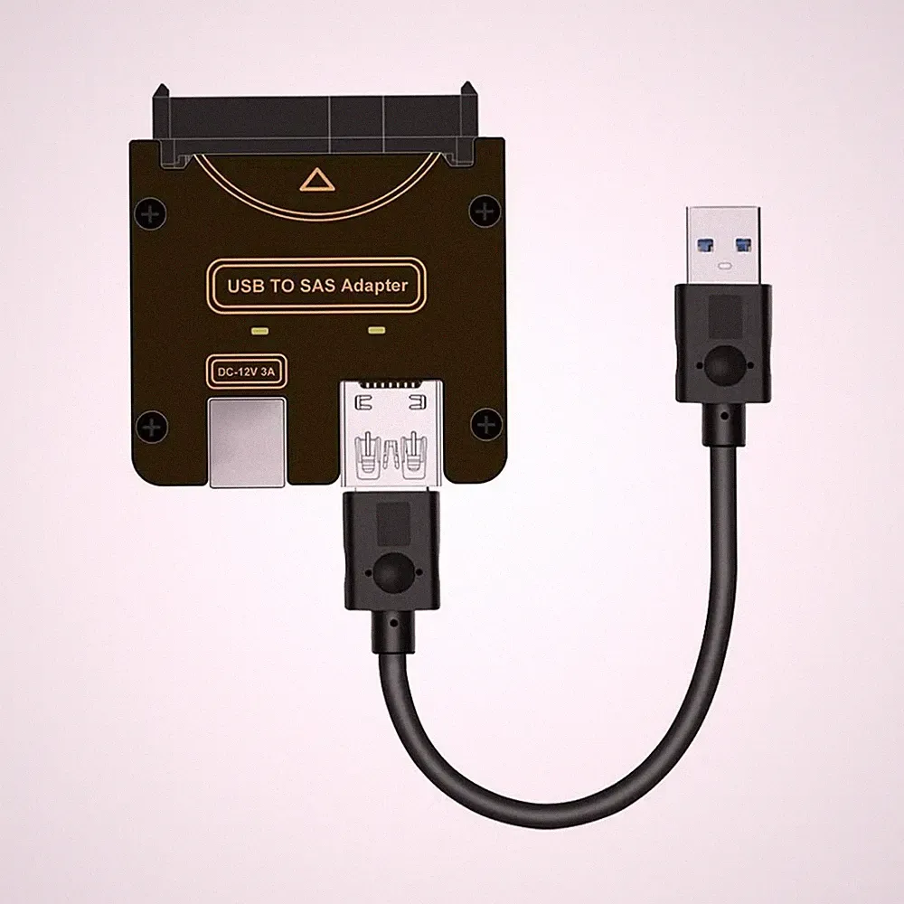 USB 3.0 to SAS Adapter for SFF-8482 SAS Hard Disks to USB 3.0 Converter AdapteZ3