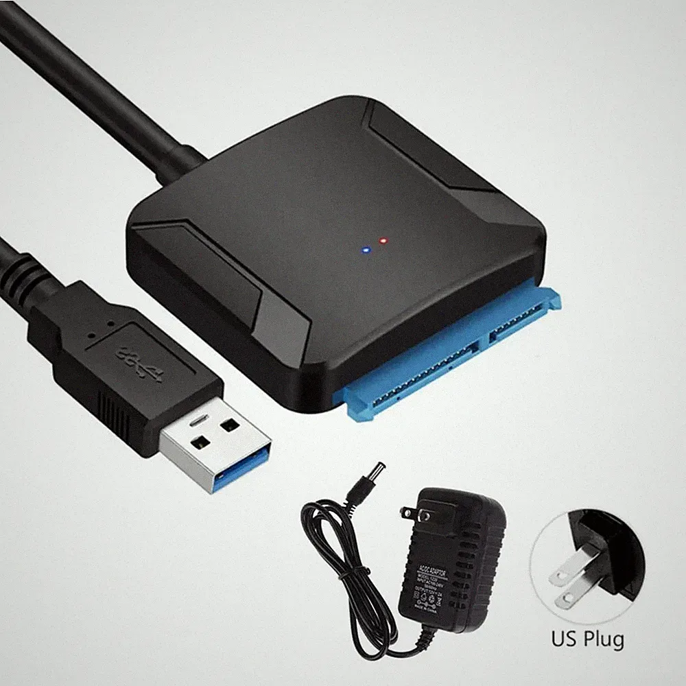 USB 3.0 to SATA III Adapter For 2.5" 3.5" SSD HDD Hard Drive
