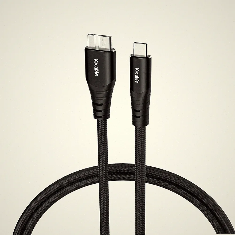 USB-C Hard Drive Cord 10FT, USB C to Micro B 3.0 Cable, Compatible with Western