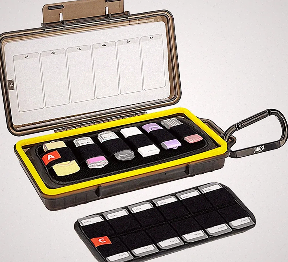 USB Flash Drive Case with Labels, Thumb Drive Holder Organizer, Shockproof Water