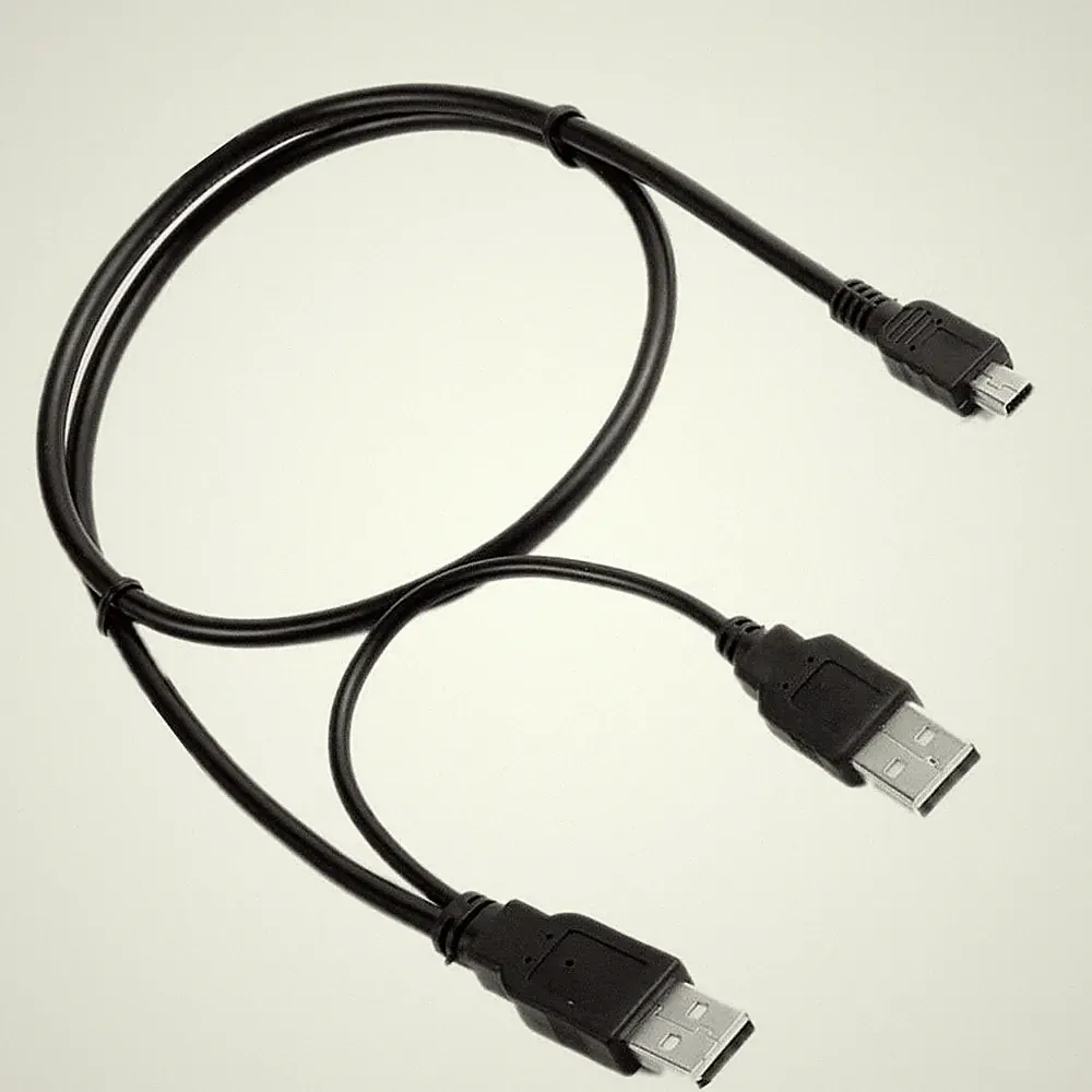 USB Y Charger Data Sync Cable Cord Lead For Maxtor 2.5" Portable Hard Drive Disk