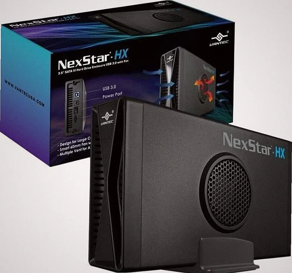 Vantec NexStar HX, 3.5" SATA III Hard Drive Enclosure USB 3.0 With Fan (NST-3...
