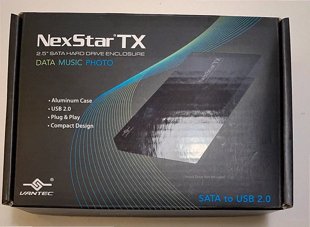 Vantec Nexstar TX 2.5" NST-210S2-BK SATA Hard Drive Enclosure NEW
