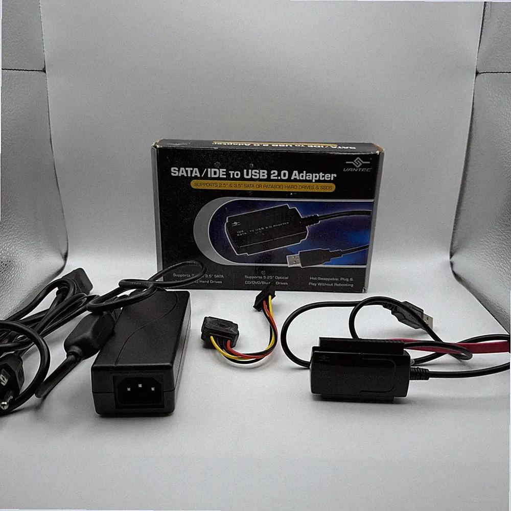 VANTEC SATA/IDE to USB 2.0 Adapter W/ Power Cables Full Kit Supports 2.5"/3.5"