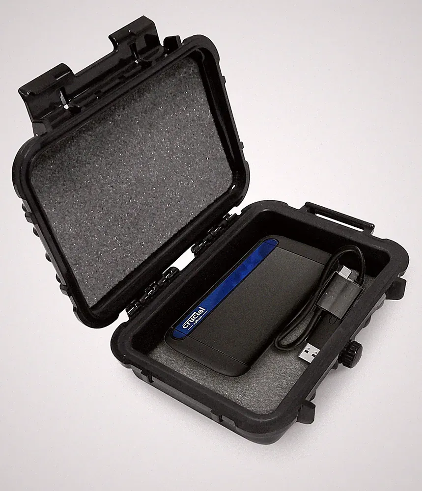 Waterproof Case fits Crucial 1TB 500GB X8 Portabl SSD and Accessories, Case Only