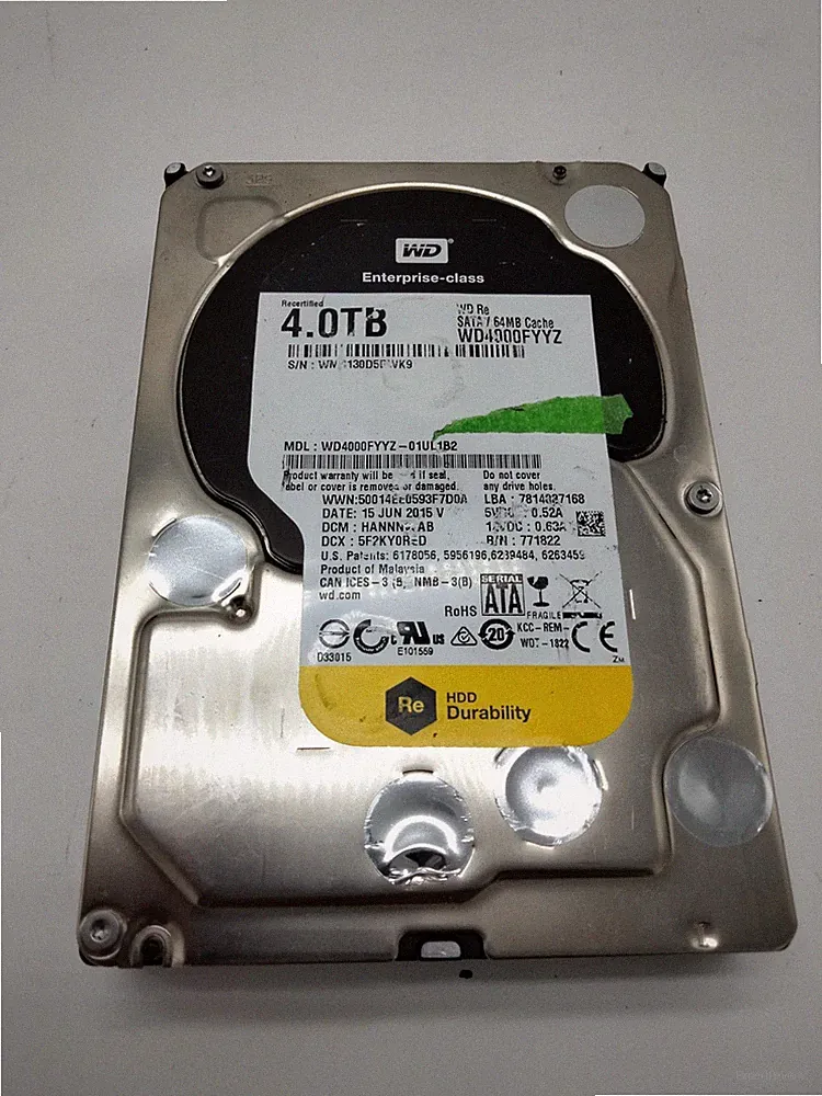 WD 4TB GOLD Enterprise Hard Drive 3.5" WD4000FYYZ-01UL1B2