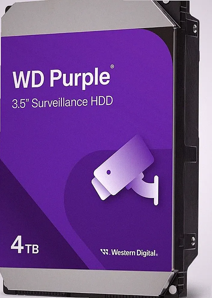WD 4TB Purple Surveillance Internal Hard Drive - SATA 6 Gb/s 128 MB Cach 3.5"