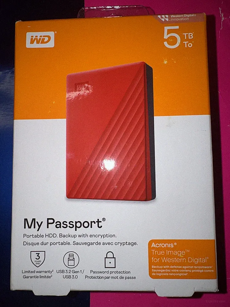 WD 5TB My Passport Portable External Hard Drive HDD-WDBPKJ0050BRD-WESN