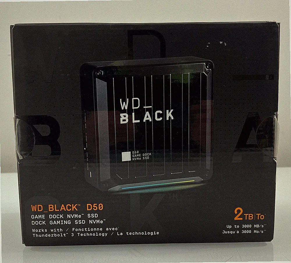 WD_BLACK 2TB D50 Game Dock NVMe SSD Thunderbolt 3 External Desktop Dock WDBA3U00