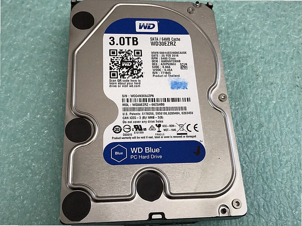 WD Blue WD30EZRZ-00Z5HB0 3TB 5400RPM 3.5" SATA PC Hard Drive - CHD123A