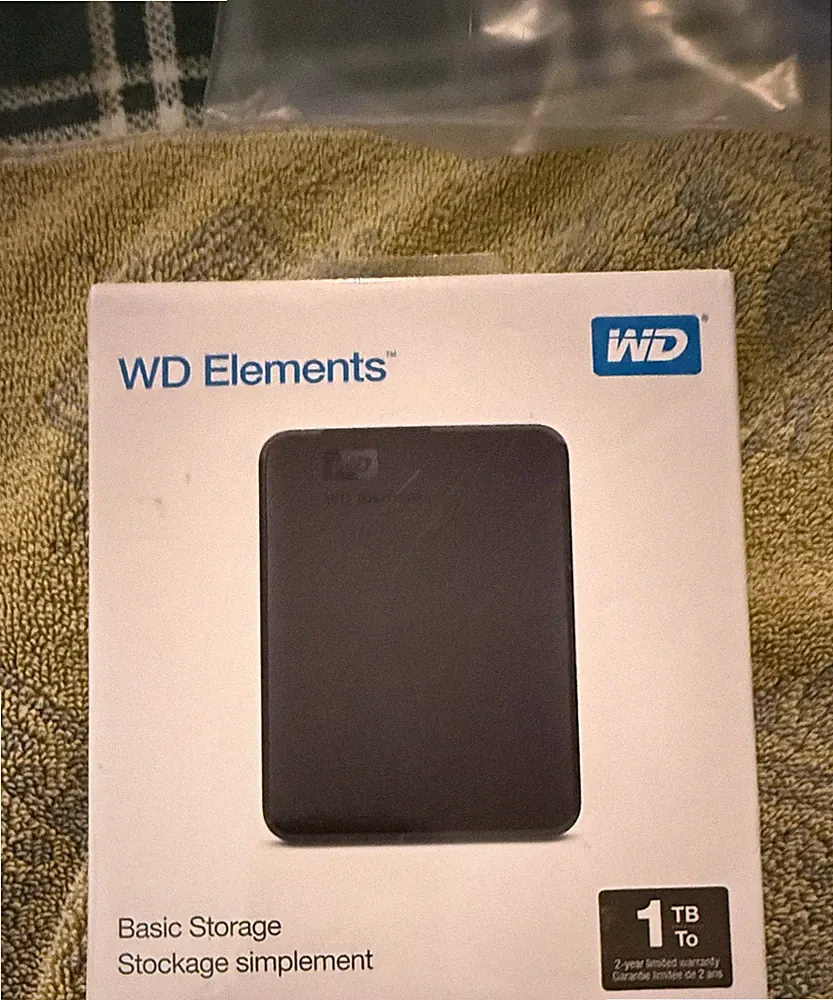WD Elements 1TB Portable External Hard Drive