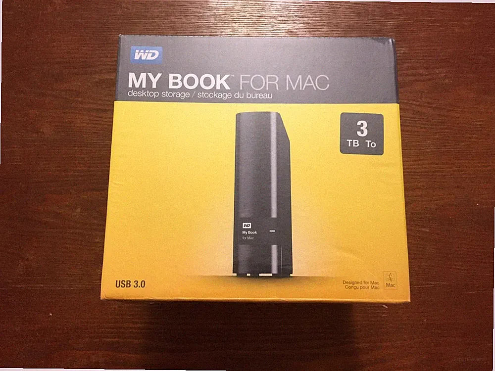 WD My Book for Mac 3TB Desktop External Hard Drive USB 3.0 WDBYCC0030HBK - New
