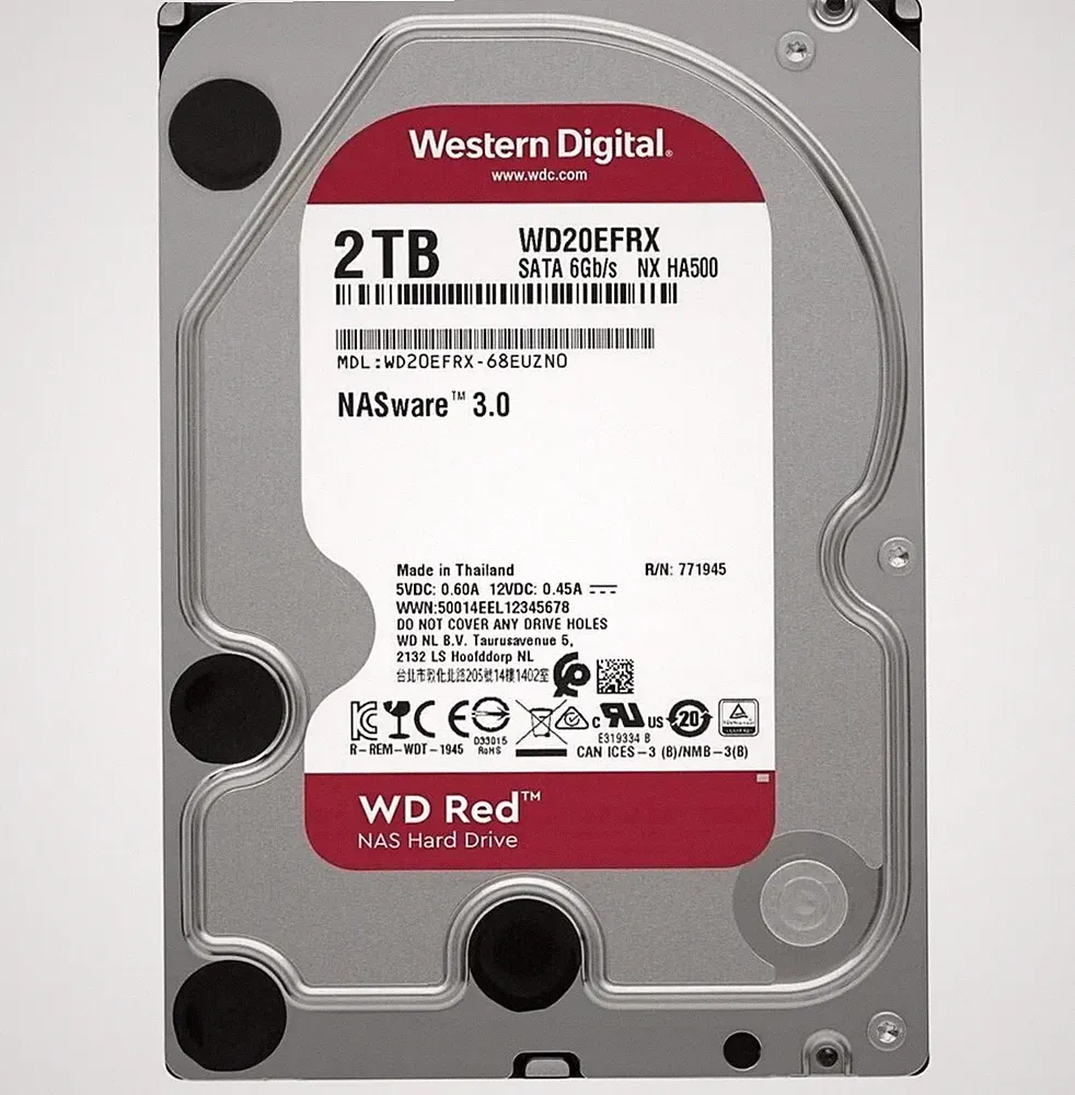 WD Red NAS 2TB WD20EFRX 5400RPM 3.5" SATA III 64MB Internal Enterprise Drive