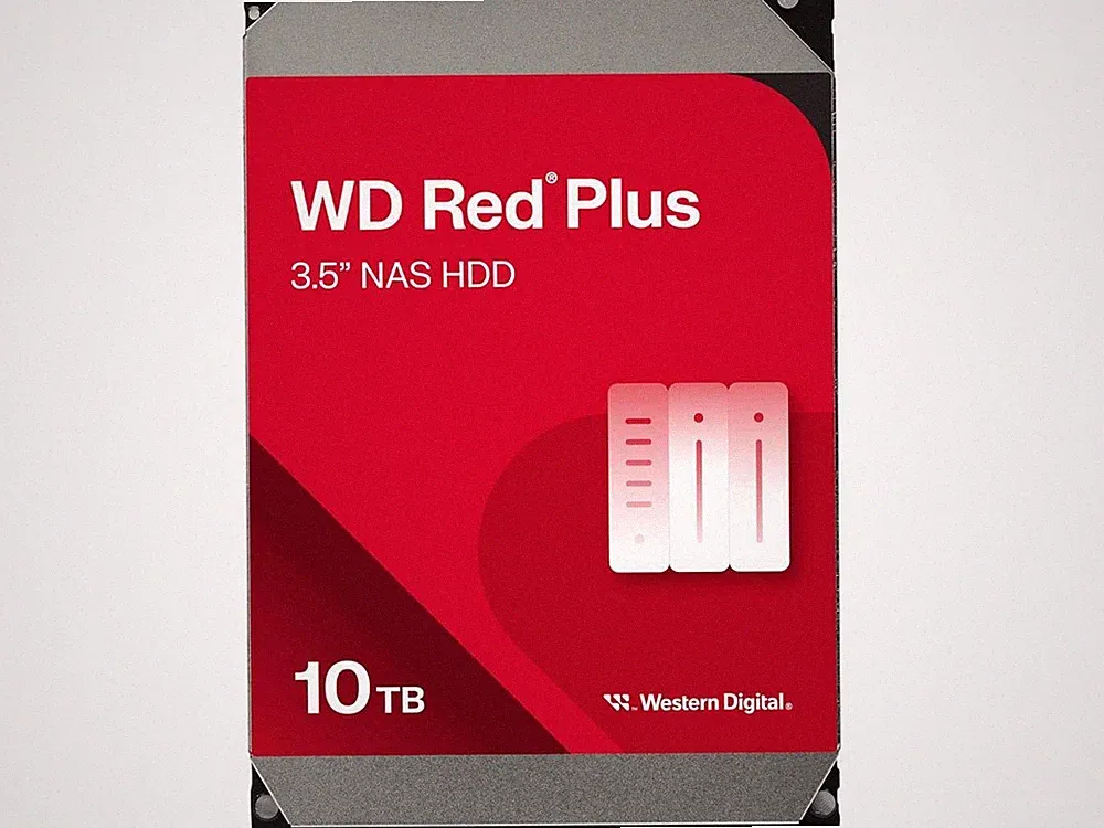 WD Red Plus 10TB NAS Hard Disk Drive - 7200 RPM Class SATA 6Gb/s, CMR, 512MB