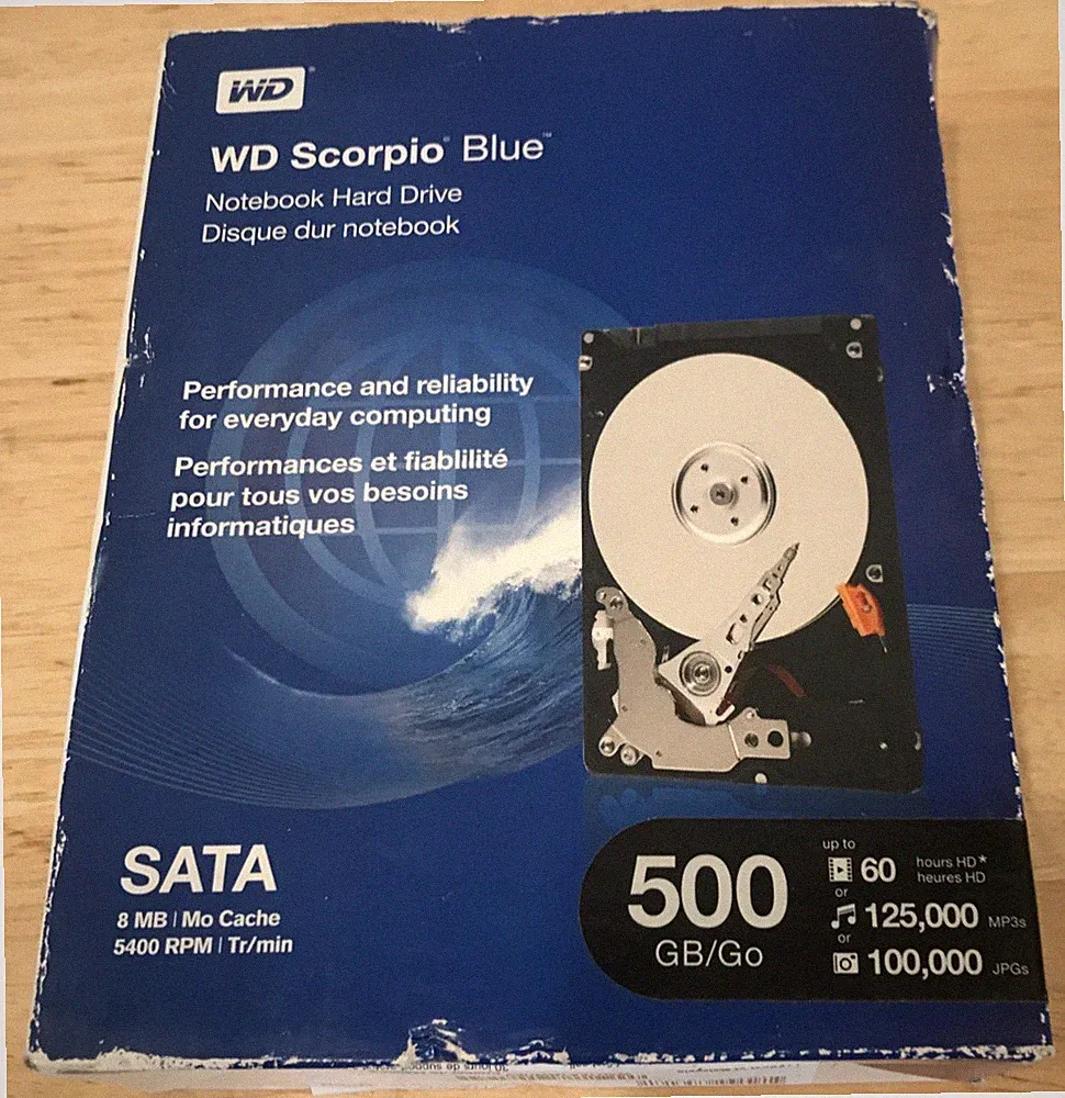 WD Scorpio Blue 500GB Internal Hard Drive Laptops 8MB Cache WDBABC5000ANC-NRSN