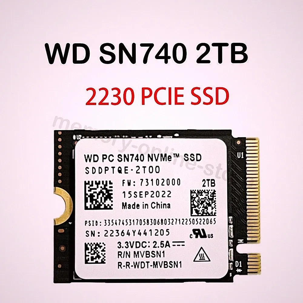 WD SN740 2TB M.2 2230 SSD NVMe PCIe4x4 For Steam Deck ASUS ROG Dell Laptop
