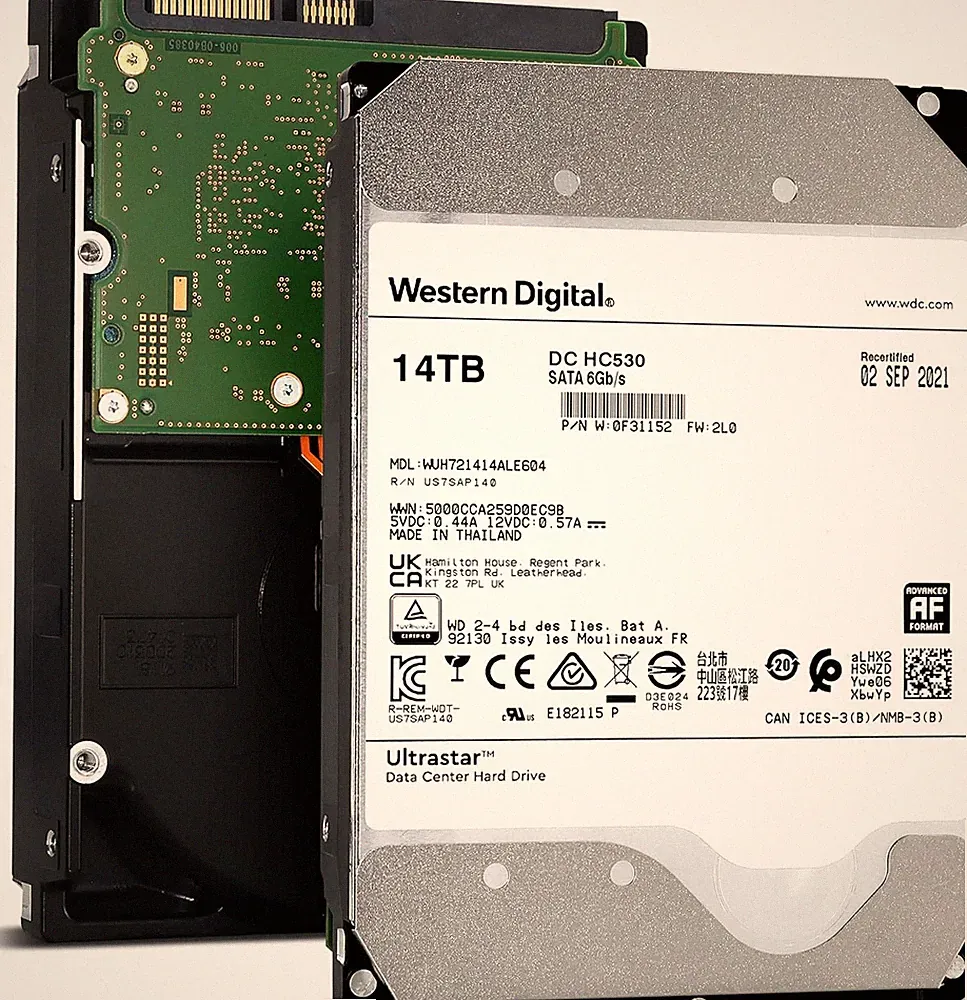 WD Ultrastar HC530 WUH721414ALE604 14TB SATA 6G 3.5" 7200RPM Enterprise HDD
