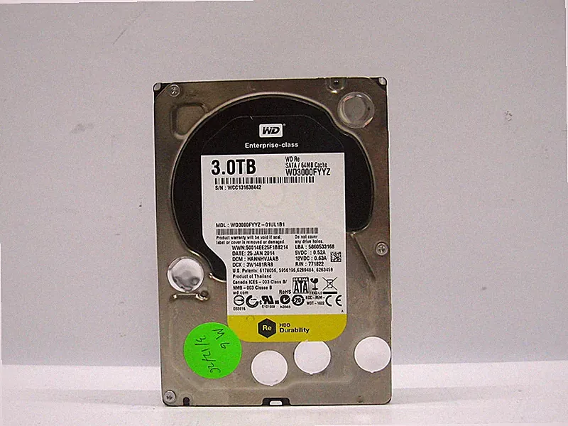 WD WD3000FYYZ 3TB 3.5 Inch SATA Hard Drive Enterprise Storage