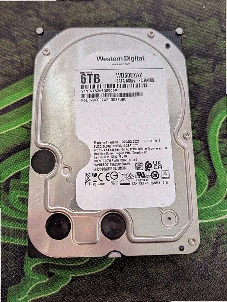 WD Western Digital WD60EZAZ SATA 6TB Internal Hard Drive