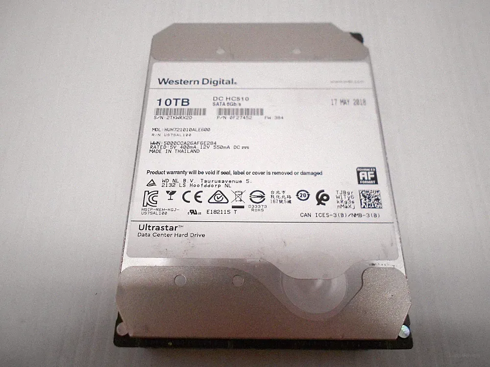 Western Digital 10TB 7.2K SATA 3.5" Hard Drive Desktop Server HUH721010ALE600