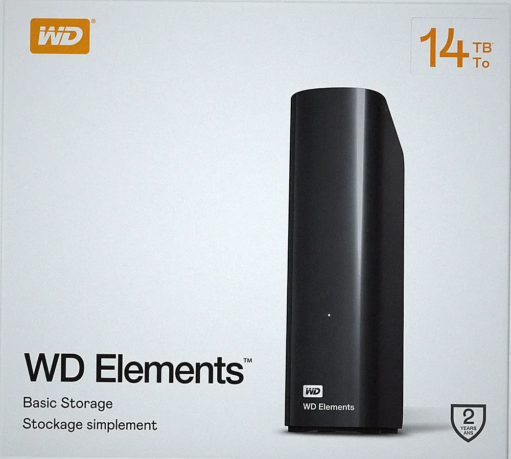 Western Digital 14TB Elements Desktop External Hard Drive, USB 3.0 NEW