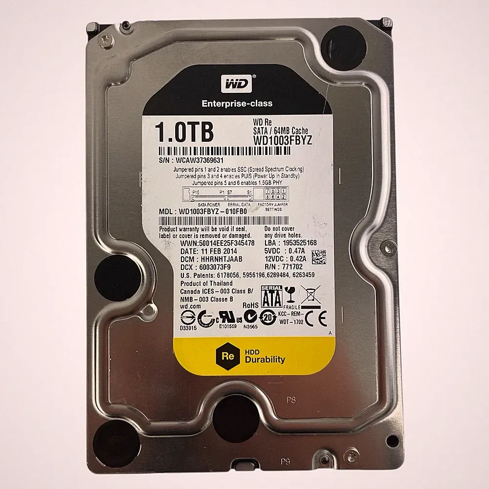 Western Digital 1TB HDD Hard Drive SATA Desktop 3.5" WD1003FBYZ