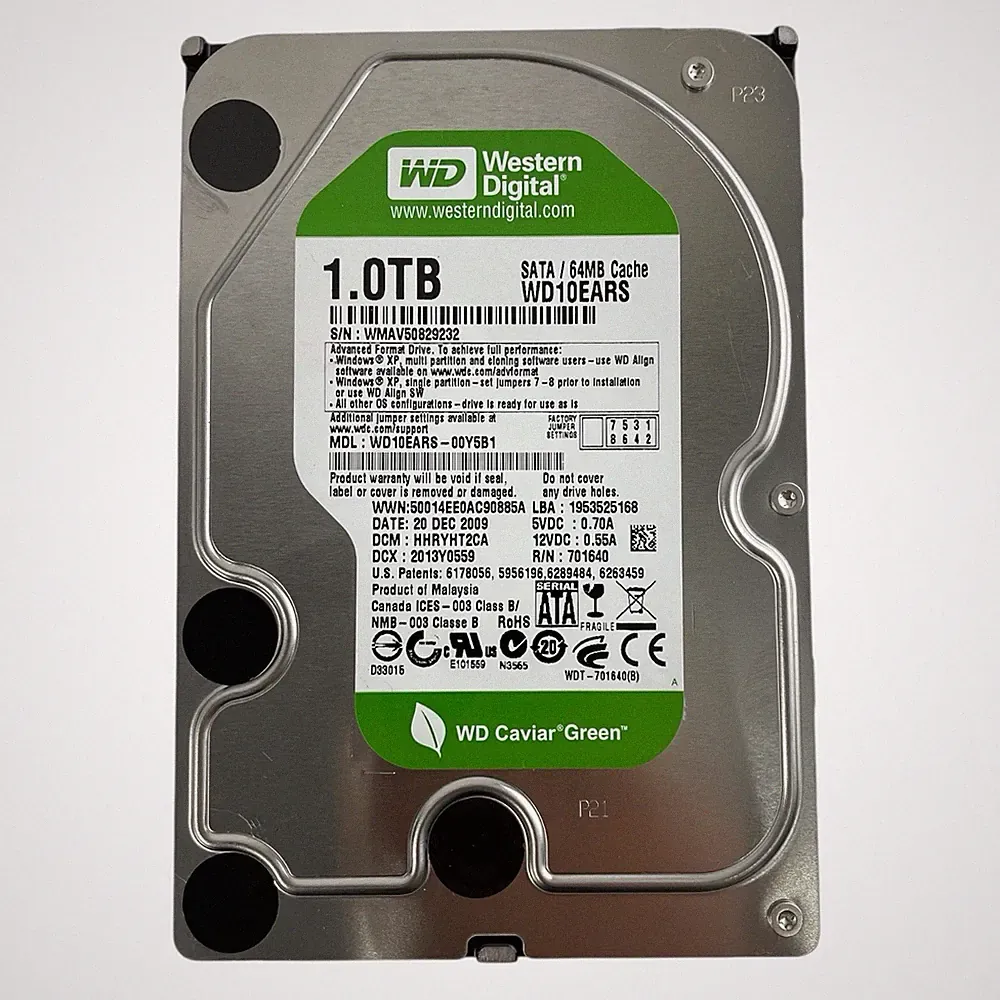 Western Digital 1TB HDD Hard Drive SATA Desktop 3.5" WD10EARS