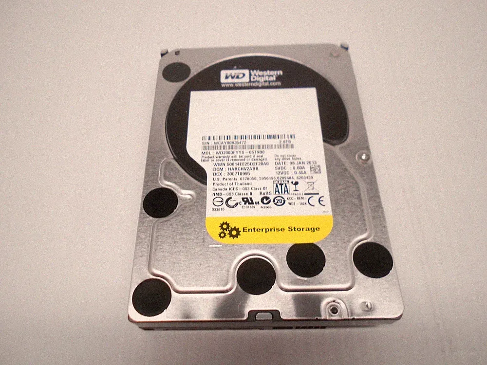 Western Digital 2TB 7.2K SATA 3.5" Hard Drive Desktop Server DVR WD2003FYYS