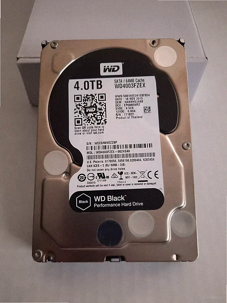 Western Digital 4TB WD Black 3.5" SATA Desktop PC Internal Hard Drive WD4003FZEX