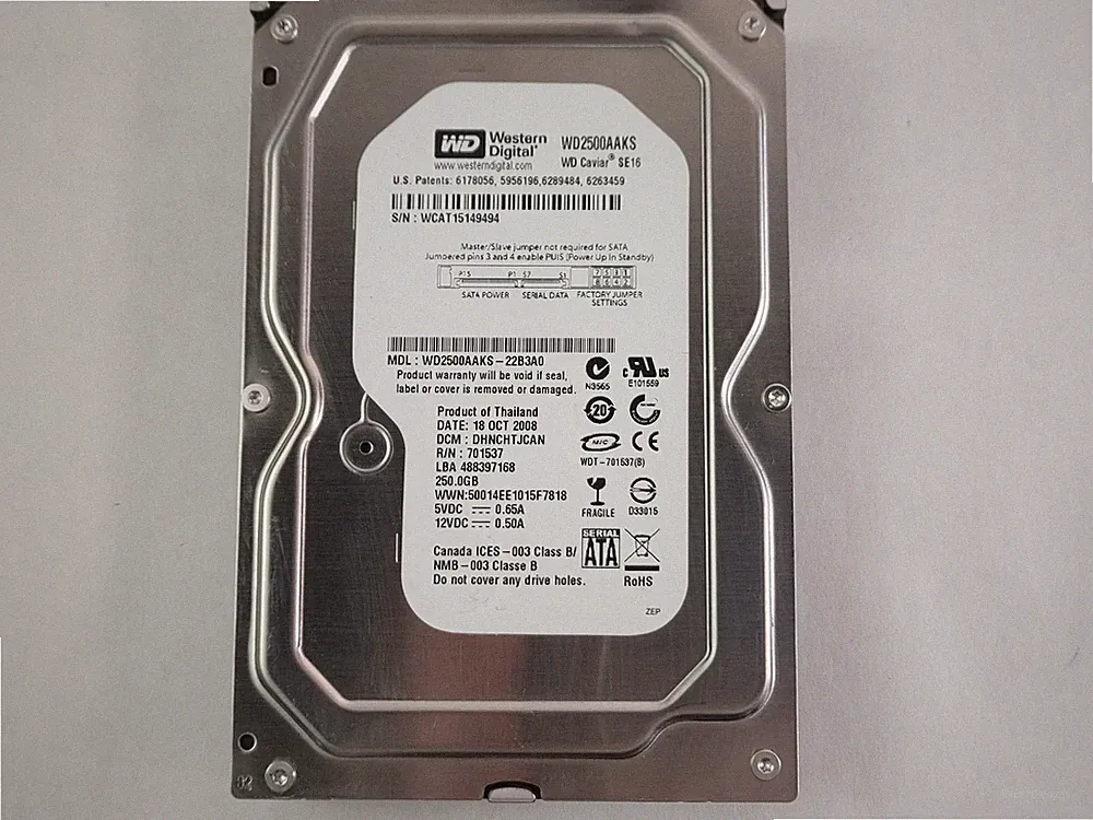 Western Digital Caviar SE 16 WD2500AAKS 250 GB 3.5" SATA II Hard Drive