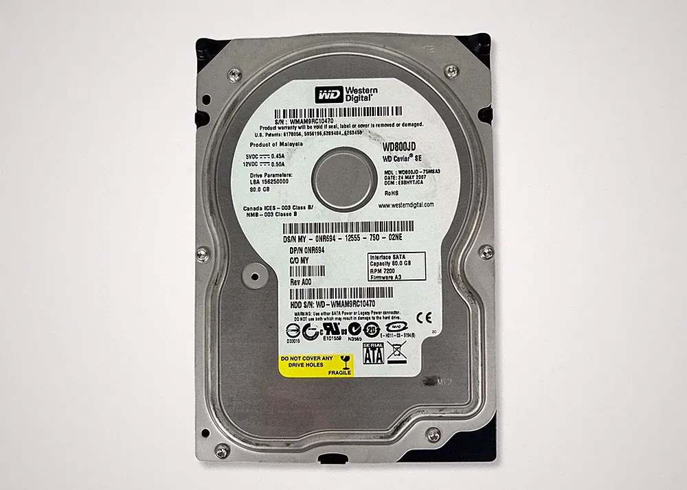 Western Digital Caviar SE 80GB SATA 7.2K 8MB 3.5" Hard Drive HDD WD800JD-75MSA3