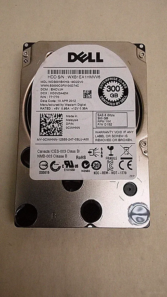 Western Digital Dell WD3001BKHG WD XE 300GB 2.5" SAS 2 Enterprise Hard Drive