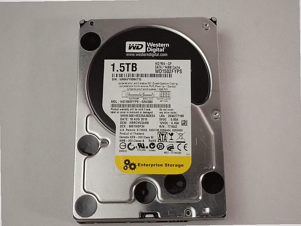 Western Digital WD1502FYPS WD RE4-GP 1.5TB 3.5" SATA II Enterprise Hard Drive
