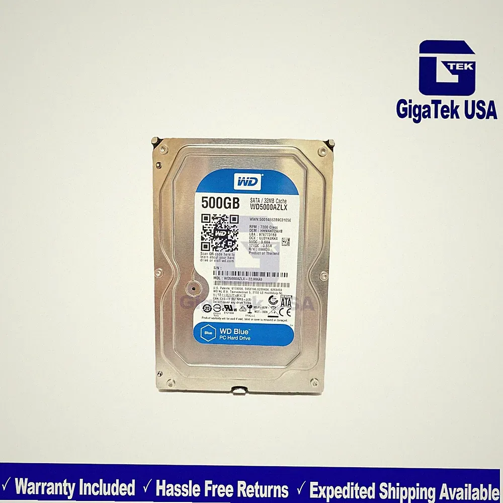 Western Digital WD5000AZLX 500GB 3.5" 7200RPM SATA Internal Desktop Hard Drive