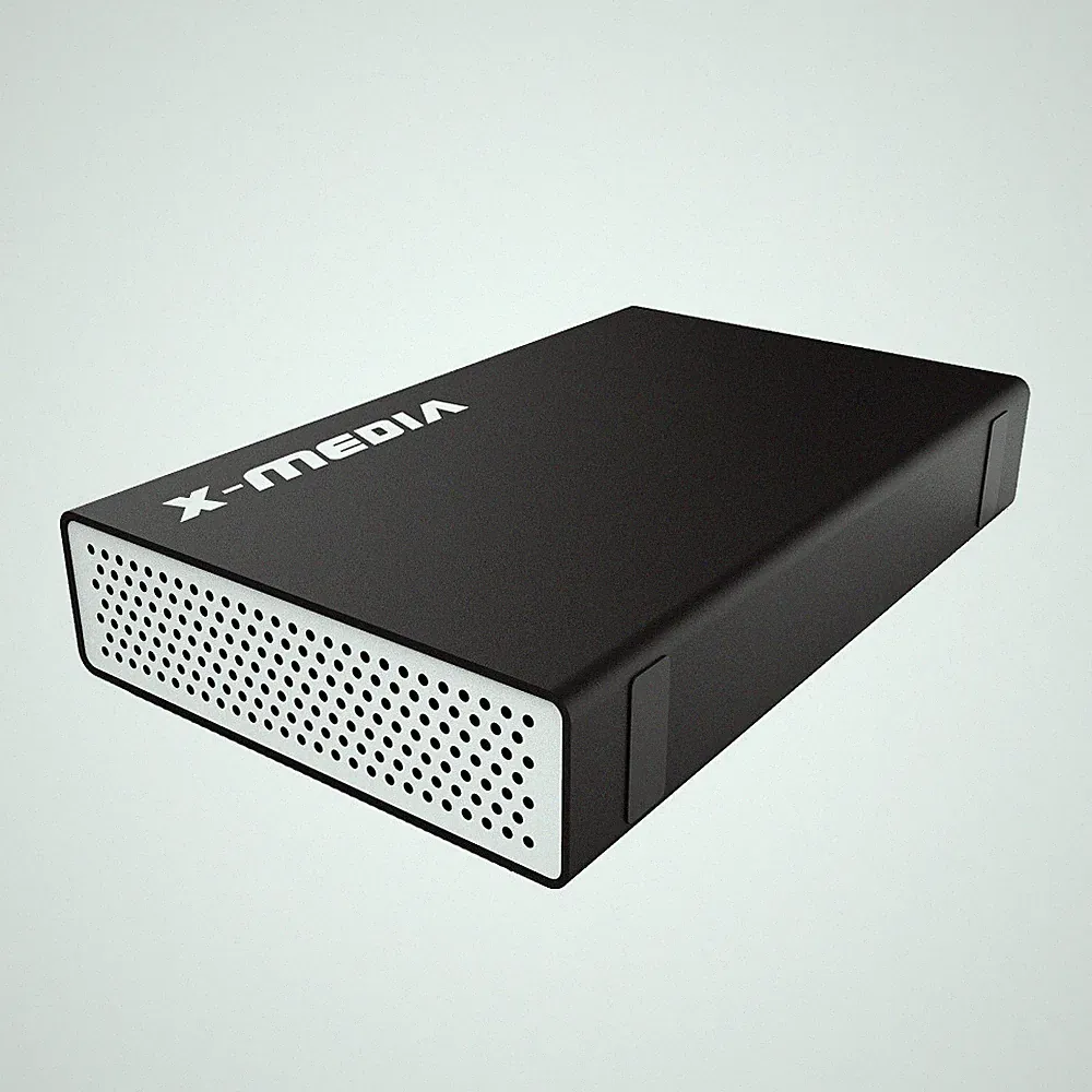 X-MEDIA 3.5-In USB 2.0 IDE SATA Aluminum Hard Disk Drive External Enclosure Case