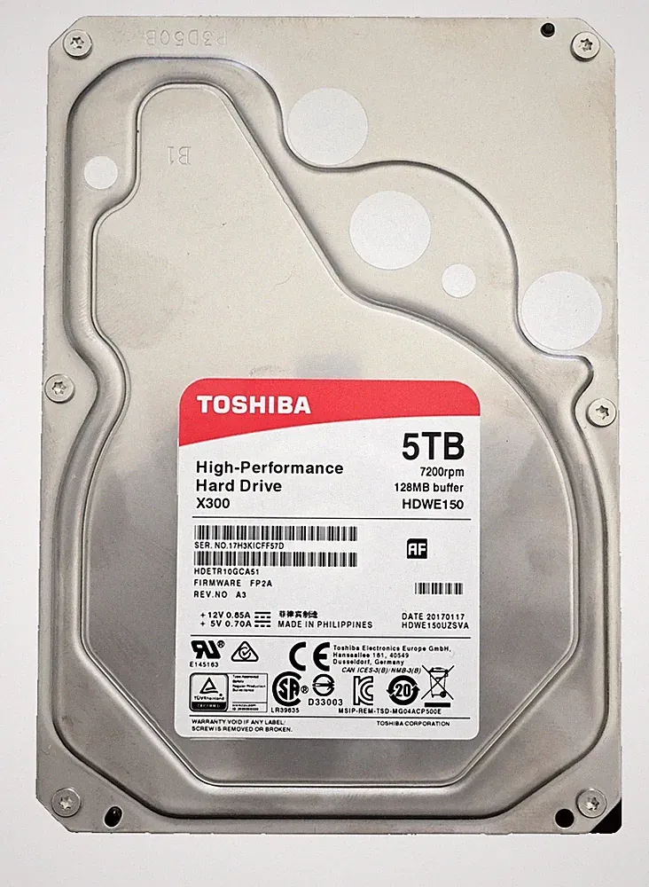 X300 HDWE150UZSVA HDETR10GCA51 F/W: FP2A Toshiba 5TB 3.5 SATA HDD hard drive