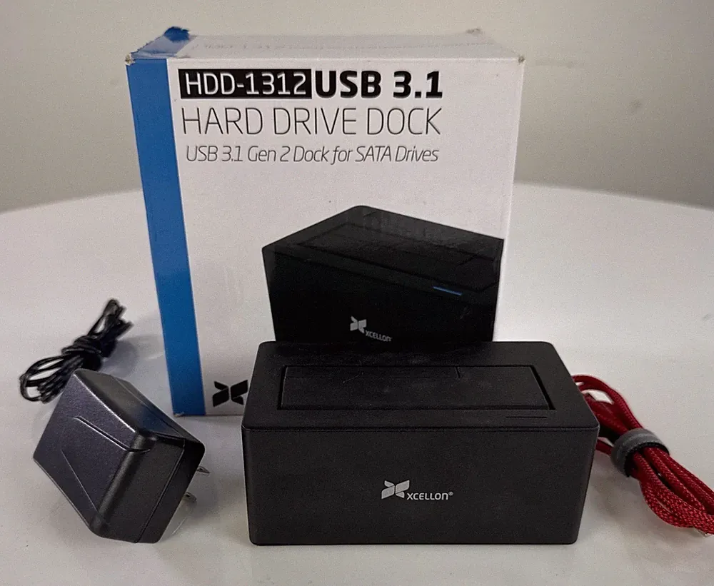 Xcellon HDD-1312 USB 3.1 Hard Drive Dock USB3.1 Gen 2 Dock for SATA Drives
