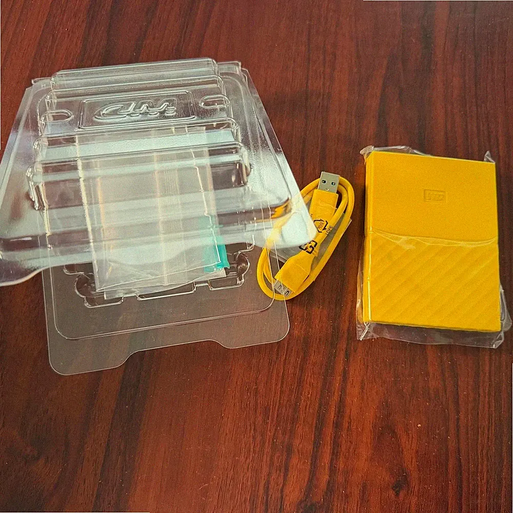 Yellow WD Western Digital My Passport 1TB External Hard Drive - Tested